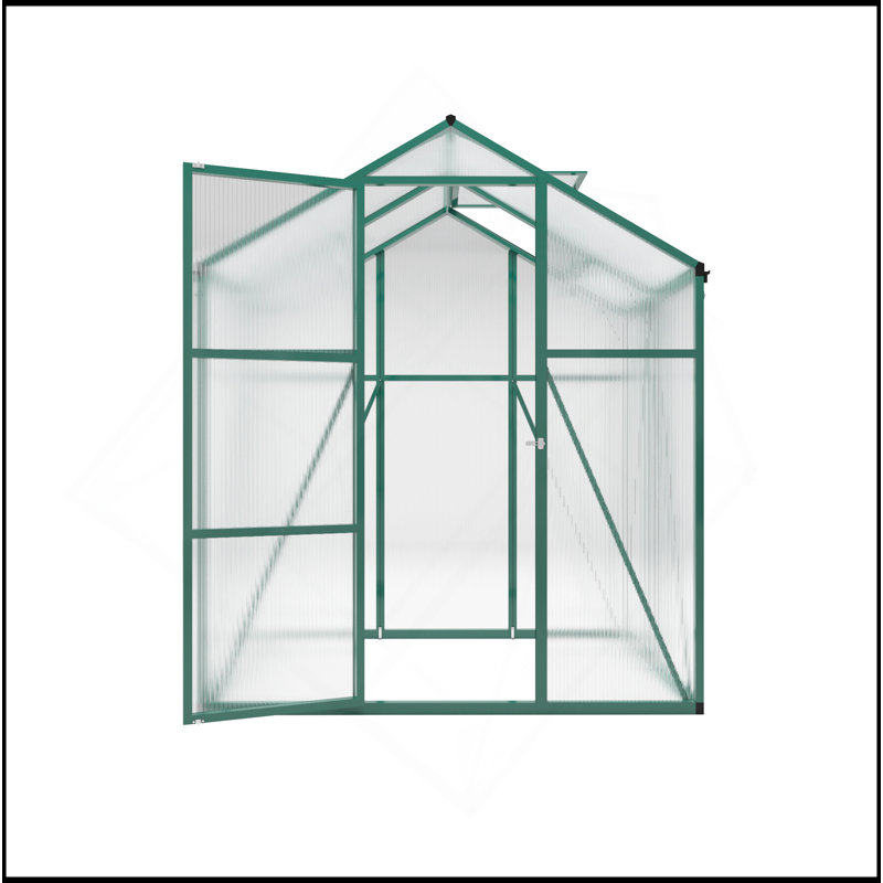 Marketed Gain Height Windproofaluminum Greenhouse 6X8 FT Greenhouse Raised Base And Anchor Aluminum Heavy Duty Walk-In Greenhouses For Outdoor Backyard In All Season