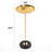 Adjustable height marble top side table with black base, modern decorative pedestal end table for living space-1129758907