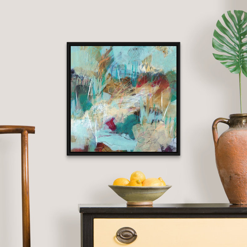 "Field Notes no. 9" par Ann Thompson Nemcosky, reproduction d’art sur toile, Cadre noir, H 22 po x l 22 po x P 1,75 po