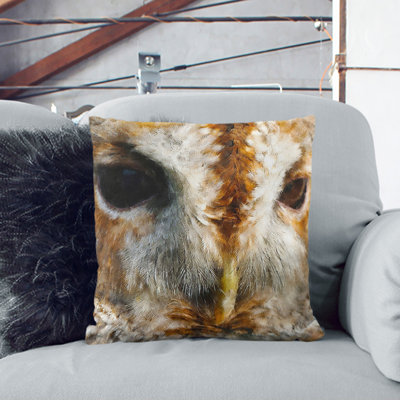 Tawny Owl Vol.2 Painting Square Throw Cushion