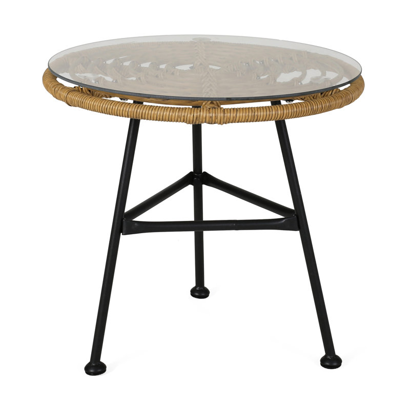 Table With Tempered Glass For Outdoor Use Stylish Side