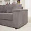 Canapé modulaire en L Corduroy avec rangement pour accoudoirs et repose-pieds mobile-122557123