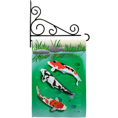 Double Sided 18.5'' H x 13'' W Polyester Flag Set