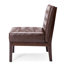 Chaise d'appoint chic avec revêtement en bois d'hévéa et structure en bois d'hévéa brun foncé moderne-1124428048
