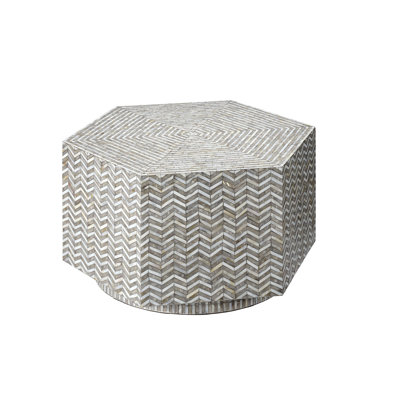 Brando Mother Of Pearl Hexagon Coffee Table