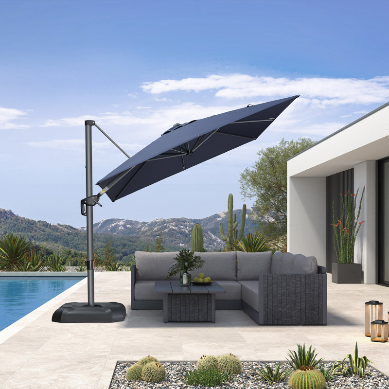 243cm Cantilever Parasol, Navy Blue