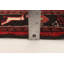 Tapis de couloir rouge en laine noué à la main de conception unique 3 pi 10 po x 10 pi 3 po Jhosue