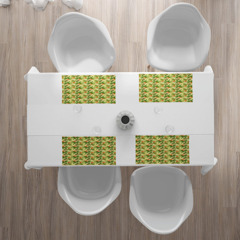 Polyester Floral Rectangle Placemat