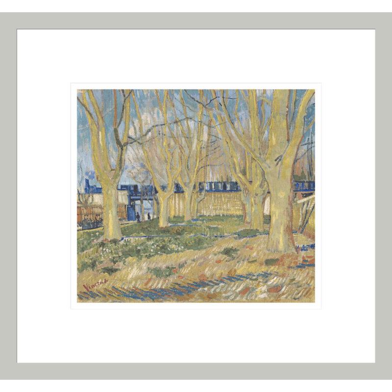 Le train bleu par Vincent van Gogh, 13,75 po H x 14,68 po L