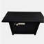 25" H x 42" W steel outdoor fire pit table with lid