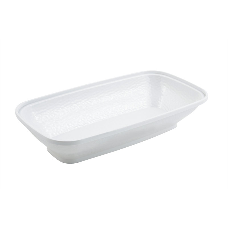 Bon Chef Dynasty Square Melamine Serving Bowl, White