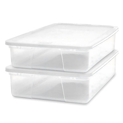 Contenant de rangement en plastique empilable Homz