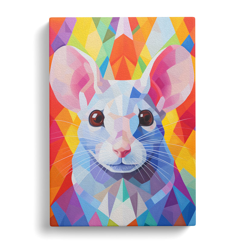 Mouse Colour Field Art - Wrapped Canvas, 76cm H x 50cm W x 3cm D