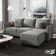Manusite L-Shaped Modular Sectional Upholstered Couch With Storage Seat