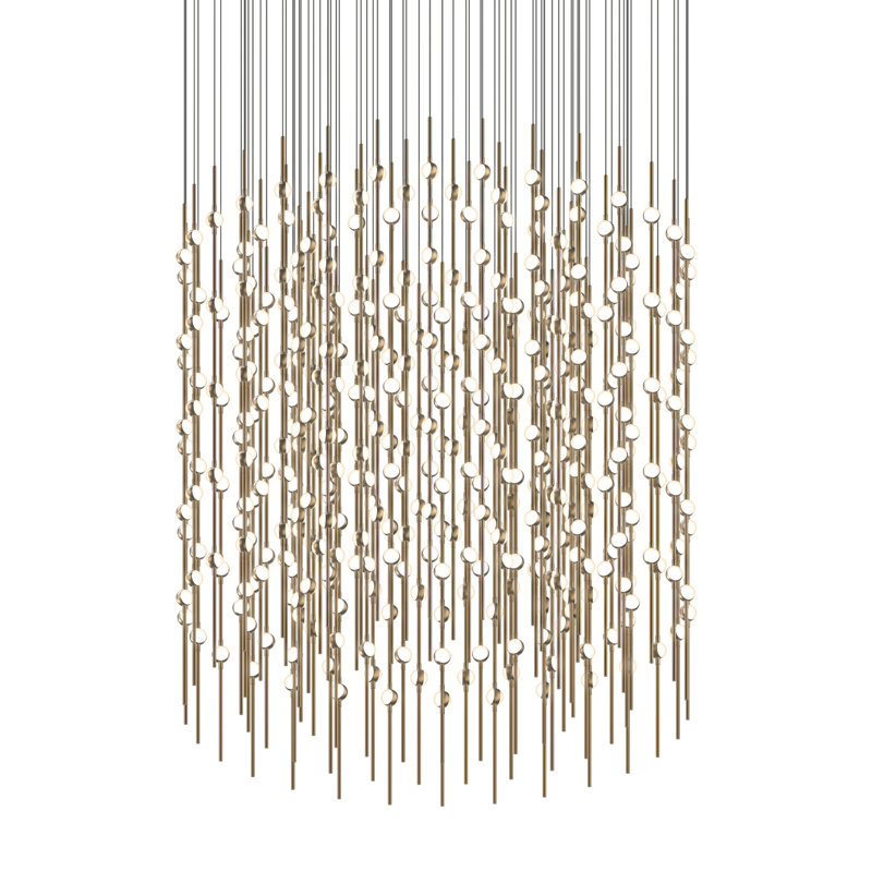 Centaurus 3 - Light LED Chandelier, White, Satin Brass, 3000K
