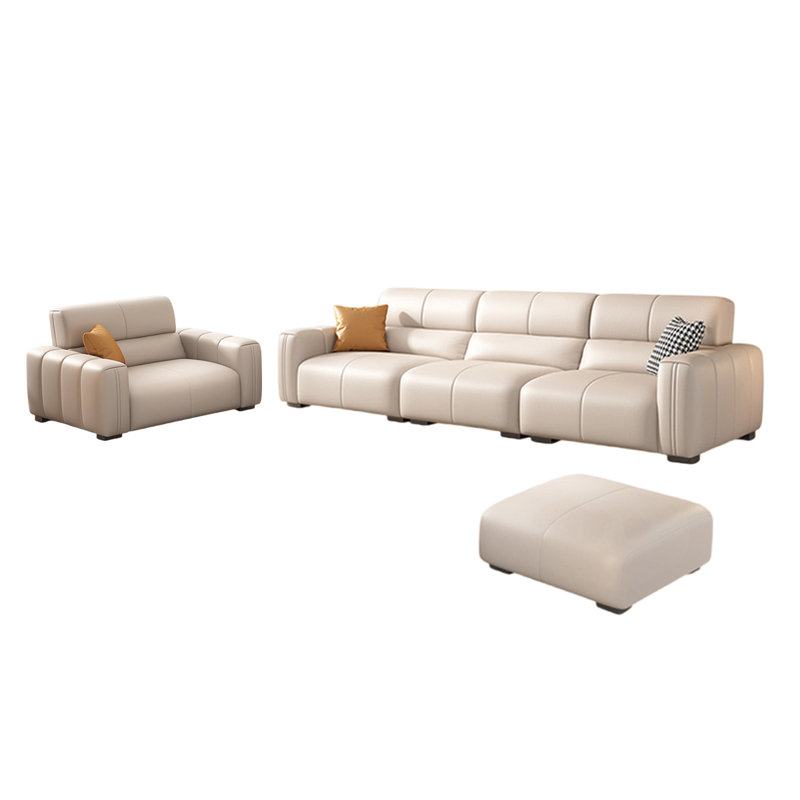 Minimalist modern in-line sofa set