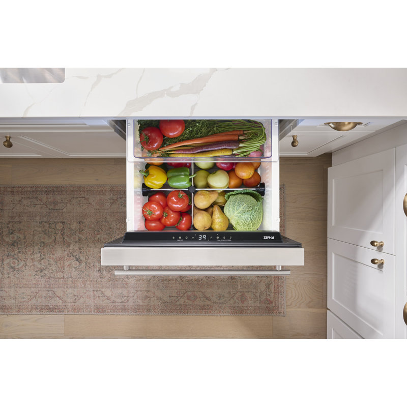 Zephyr Presrv 24" Stainless Steel Built-In Single Zone Refrigerator Drawers