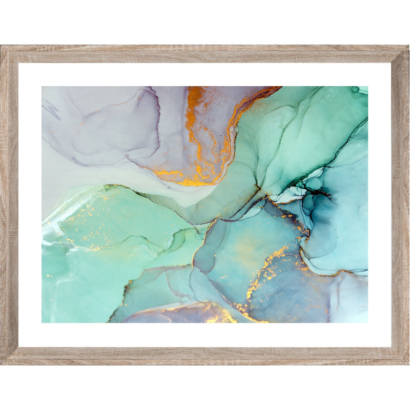 Marble 1 - Single Picture Frame Print, 215.392 cm H x 164.592 cm W, Bevelled Wood Effect