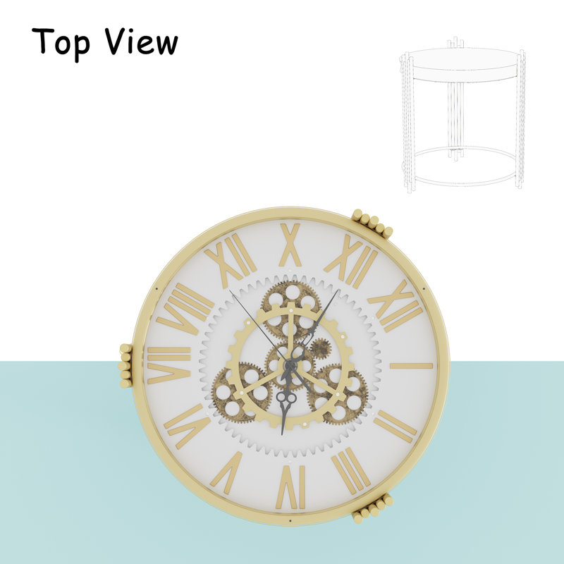 Unique End Table With Clock Top