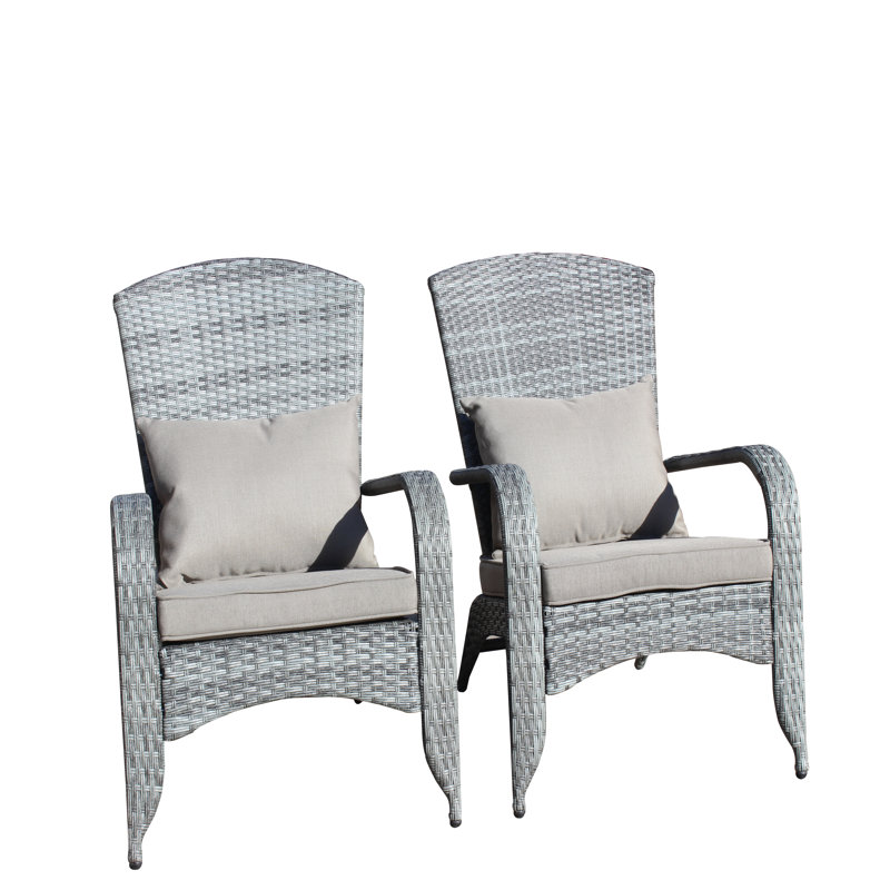 Chaise de patio à coussin gris, Gris
