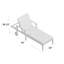Chaise longue inclinable avec coussin Bevelyn-529257400