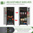 Heavy Duty Steel Garage Storage Cabinet System | 5-Piece Modular Workshop Set with Rolling Tool Cabinets & Lockable Wall Cabinets | Easy Assembly Garage Organization for Tools & Equipment