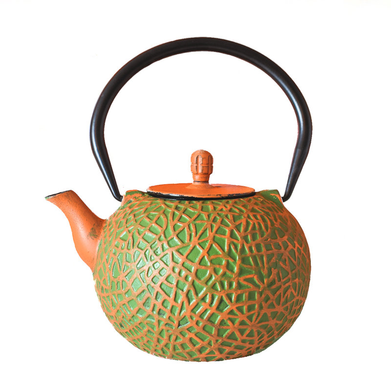 800ml Cast Iron Red Design Teapot