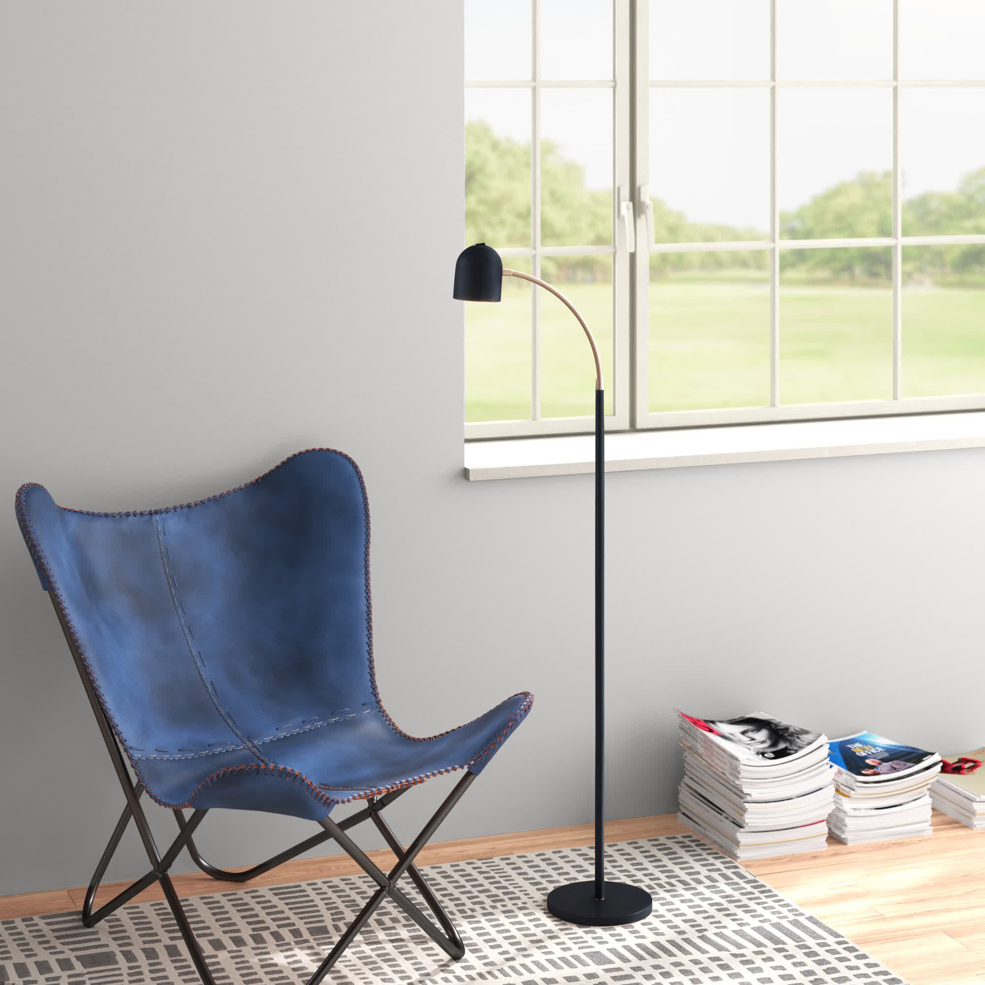 Sunnex Goose Neck LED Floor Lamp For Reading, Tasks, and