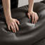 Causeuse-coussin standard en cuir véritable noir