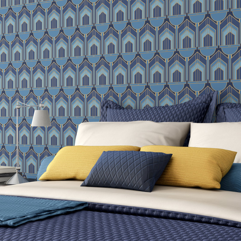 10m x 50cm Matte Wallpaper Roll, Blue