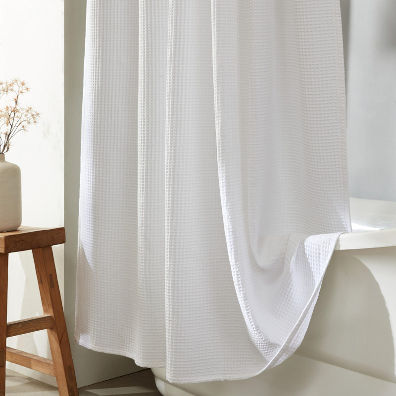 Rideau de douche Calvin Klein Waffle, Blanc