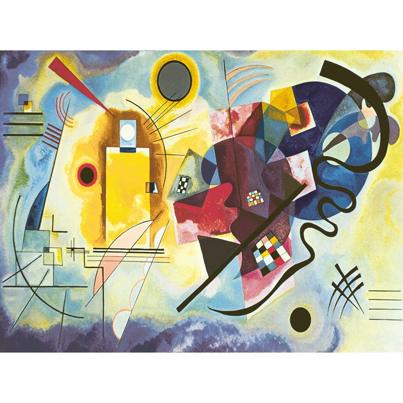 «Gelb - Rot - Blau» par Wassily Kandinsky - reproduction d'art sur toile tendue, H 30 po x l 40 po x P 1,25 po