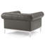 Fauteuil Chesterfield en cuir capitonné à boutons Idyll-1654252741