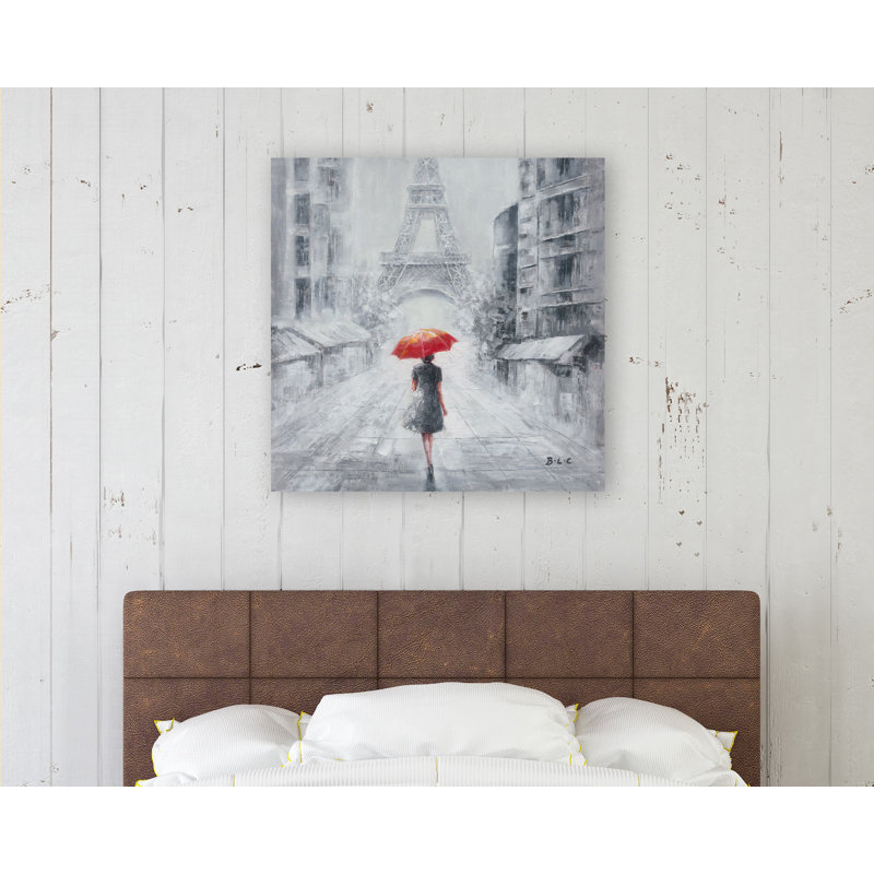 «Fanord Lonely Stroll In Paris» sur toile, H 30 po x l 30 po x P 1,5 po