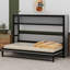 Lit escamotable avec tablettes, lit escamotable en métal au design pliable et peu encombrant