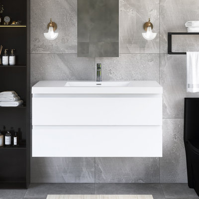 42" Floating Bathroom Vanity With Sink