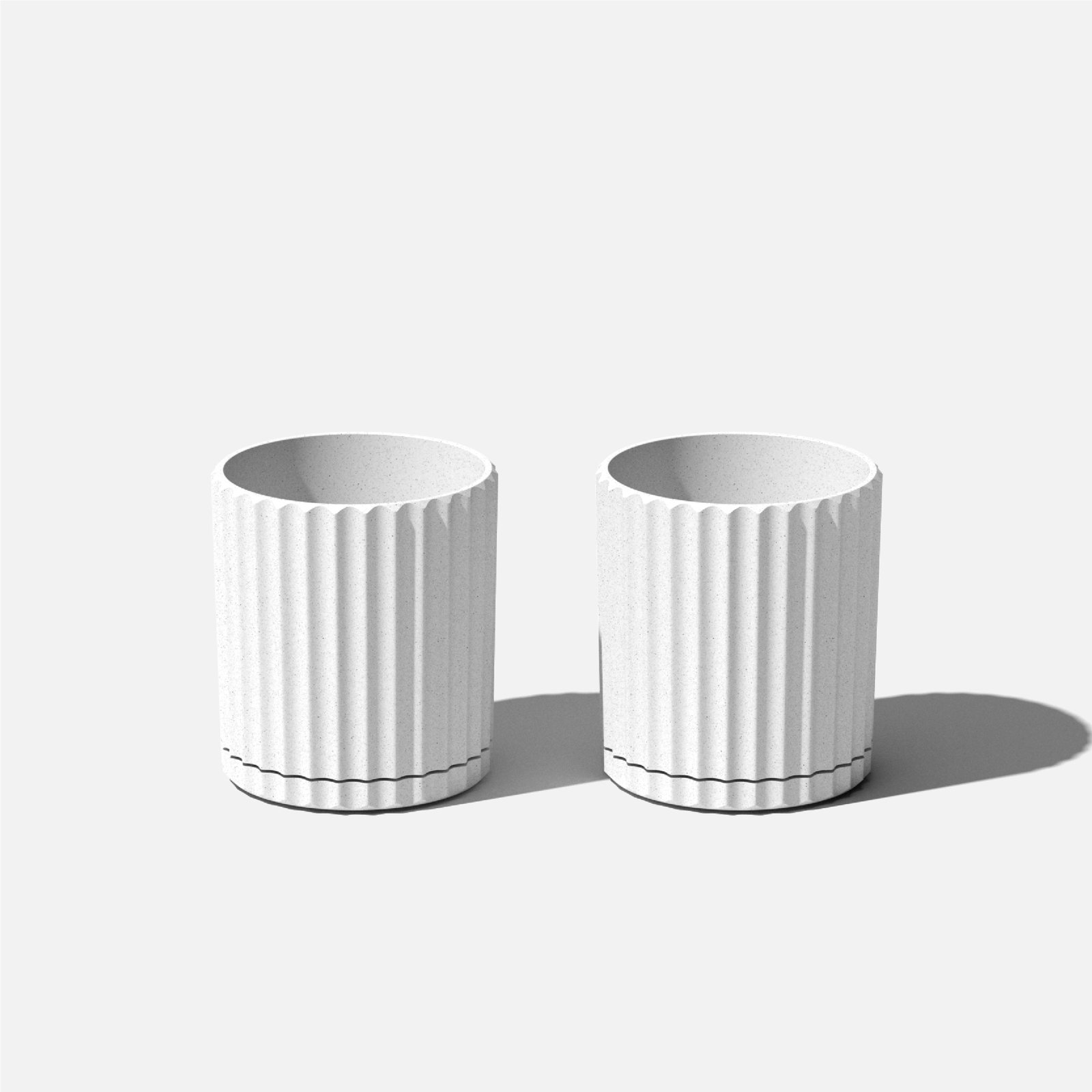 Demi Series 6" Pot Planter, White, 2