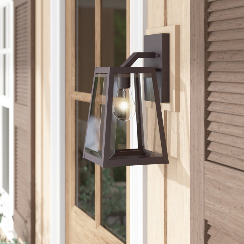 Lanterne murale d'extérieur noire 1 lumière Clarence, H 12 po x l 6,5 po x P 7 po