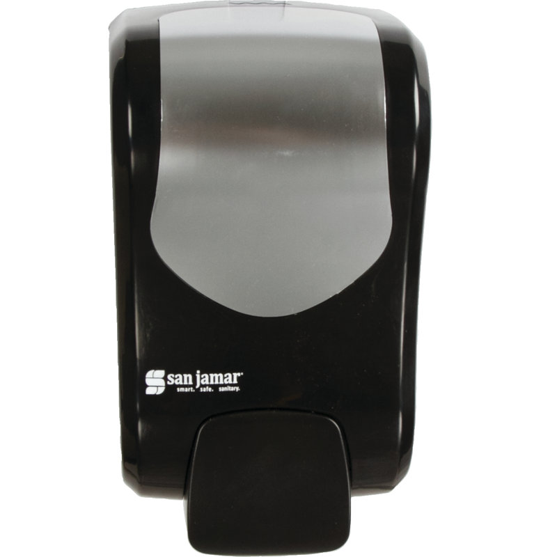 Distributeur de savon, H 5,50 po x l 5,50 po x P 5,50 po, Noir