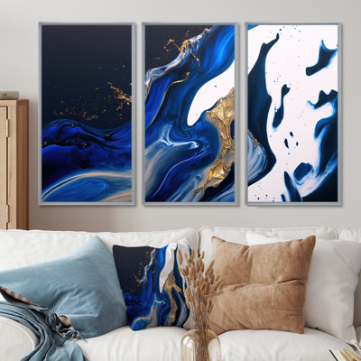 " Ice Paint Splash IV " 3 - Pieces