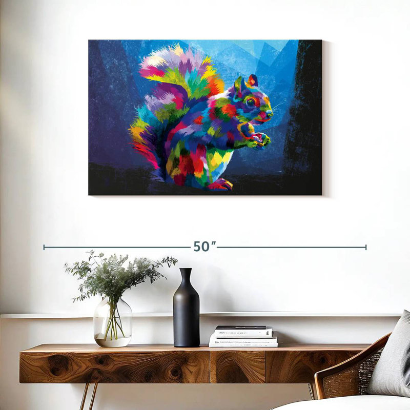 Brampt Rainbow Squirrel, 24" H x 36" W