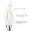LED Chandelier Light Bulbs Dimmable 2700K Warm White Frosted LED Candelabra Bulb Flame Tip 360 Lumens 4 Watt E12 UL Listed 16 Pack