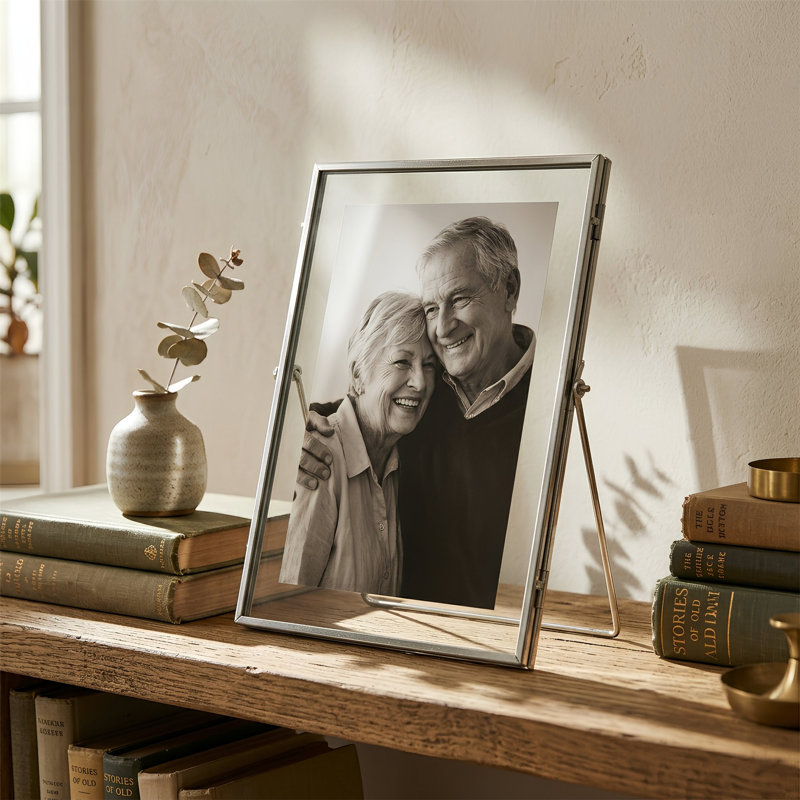 Nicola Spring - Standing Metal Picture Photo Frame, Silver, 15cm x 20cm