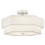 Luminaire de plafond semi-encastré à 3 lumières en métal et en tissu Muho pour salle à manger, salon, chambre à coucher, couloir, entrée, cuisine-1638772072