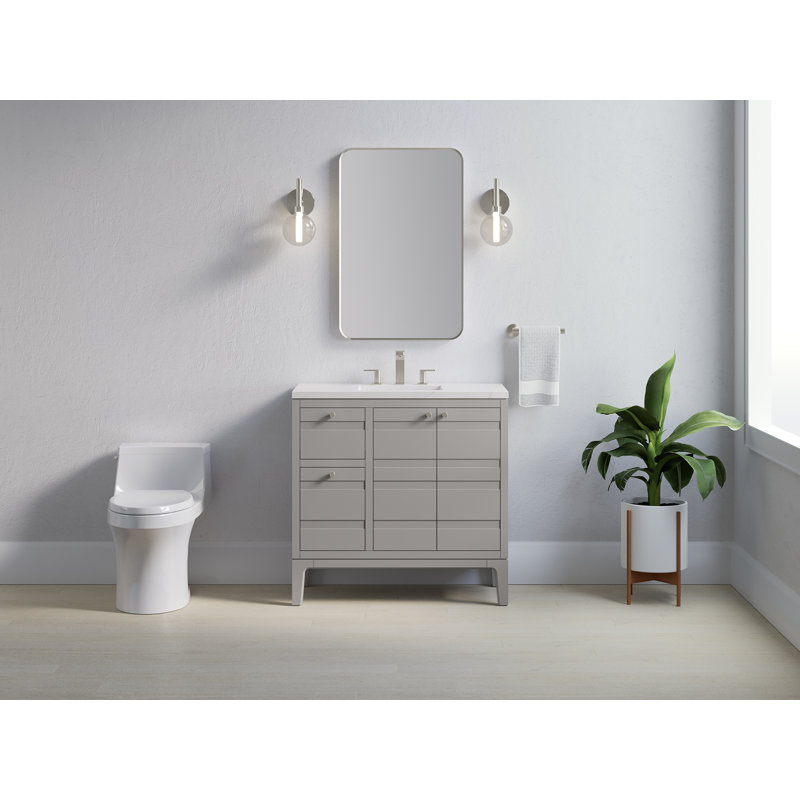 Helst 36-In Bathroom Vanity Set, Mohair Gray