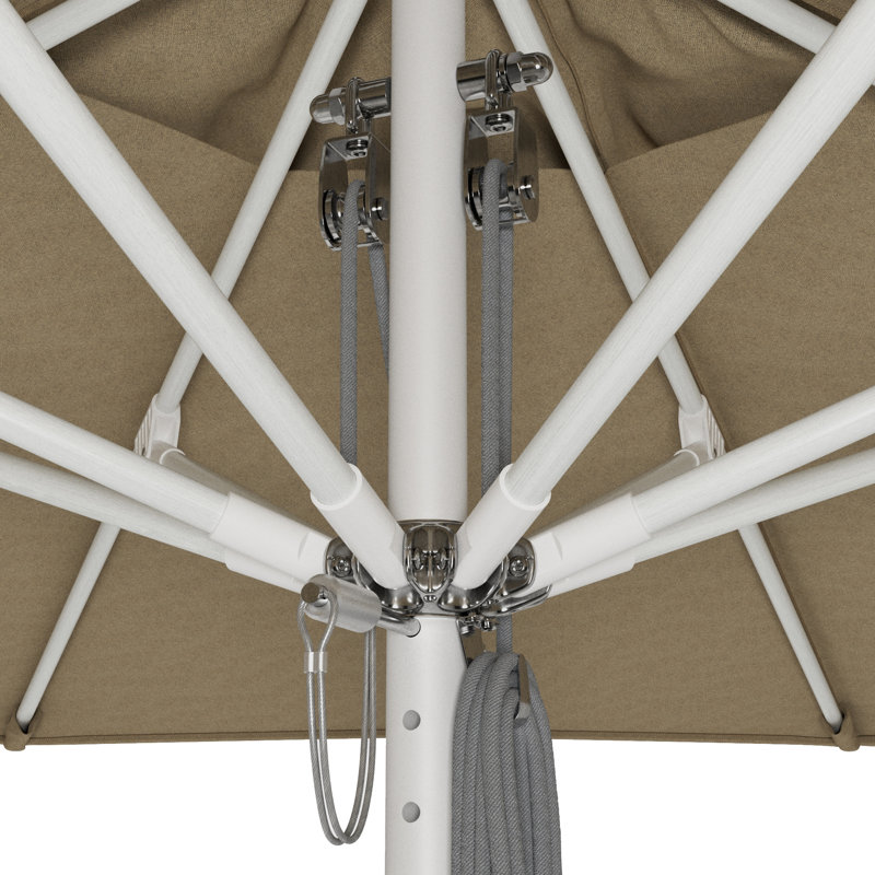 Parasol de patio blanc en aluminium 9 pi, Tanné