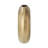 Halo 9" Ribbed Donut Ceramic Gold Vase-1331043248