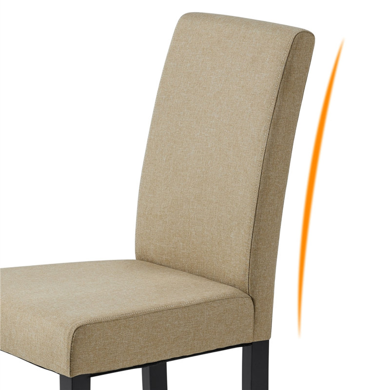47.7cm H Upholstered Parsons Chair, Khaki