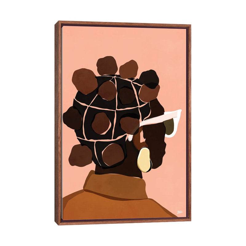 Ébène par Brie Nicole-impression d’art graphique, Pas de tapis, H 26 po x l 18 po x 1,5 po