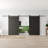 Black Sliding Barn Door Design - 4 Lite DIY Wood Panel Black Barn Door Prefinished with Installation Hardware Kit-109764974
